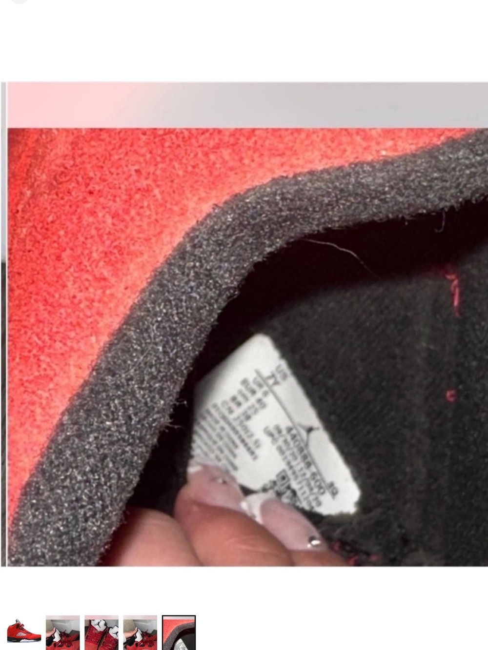 Jordan Red and Black High-Top Sneakers - Picture 4 of 4